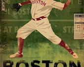 Boston Baseball Club boston red sox fenway park  original illustration gallery wrap on canvas 16  x 20