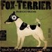 Fox Terrier records album style graphic artwork on 12 x 12 canvas by stephen fowler