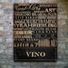 Vino wines of the world typography art on canvas 18 x 24" x 1.5" by stephen fowler