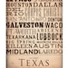Texas cities typography handmade graphic canvas artwork 18 x 24 by stephen fowler