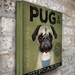 PUG Cupcake Company original illustration graphic artwork on canvas 12 x 12 by stephen fowler