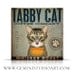 Tabby Cat Coffee Company graphic artwork on canvas original 12 x 12 inches by gemini studio