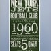 New York Jets Football club typography original graphic art giclee archival signed print 12 x 24 by gemini studio unframed