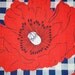 CLEARANCE: Vintage 60s Big Red Poppy Cotton Fabric - 9.33 Yards