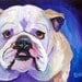 English Bulldog Art Print of Original Acrylic Painting - 11x14