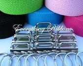 10 Key Fob Hardware / 5 Yards Heavy Weight Cotton Webbing Combo - 1.25 Inch - Plus Instructions - 10 PERCENT REFUND