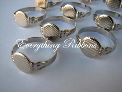 6 Adjustable Rings with Glue Pad for Fabric Covered Button Rings - ENTER TO WIN