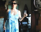 Vintage NightGown 1960s 1970s Print Nylon sz 36/38 SWEET n Cool Empire Bustline sz 36 38