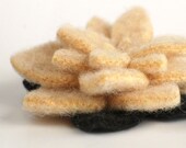 Pale Yellow Flower - Upcycled Wool Pin