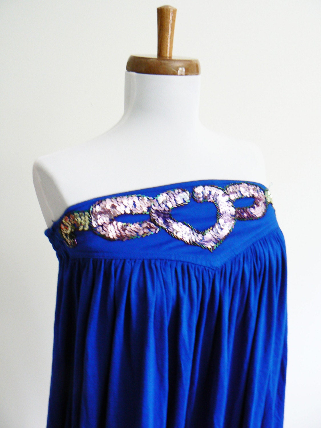 RESERVED --- blue .vintage. (sequins) skirt / dress