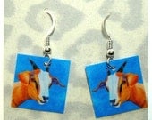 Goat 2 Earrings - Laminated Paper with Sterling Silver French Hooks - Ranlett A4C