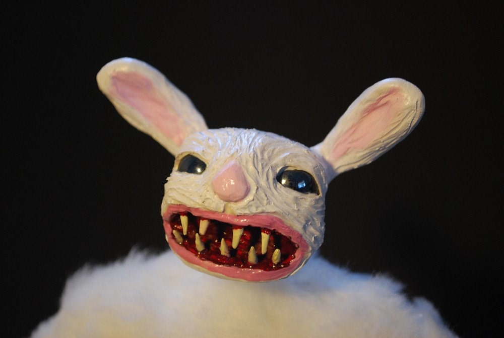 Clyde The Angry Bunny OOAK ART DOLL
