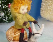 Brownie Riding a Snail -CUSTOM ORDER ONLY
