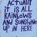 Rainbows And Sunshine Original Word Art Painting on Canvas