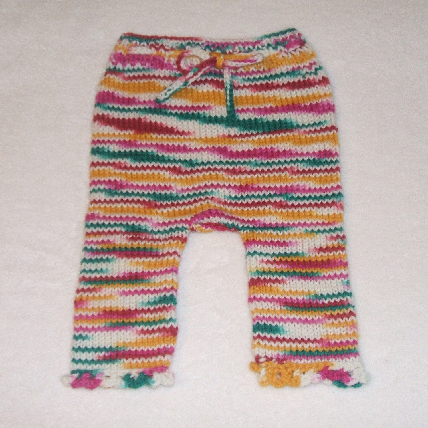 Wool Soaker Diaper Cover Multi-colored Pant or Capri Small