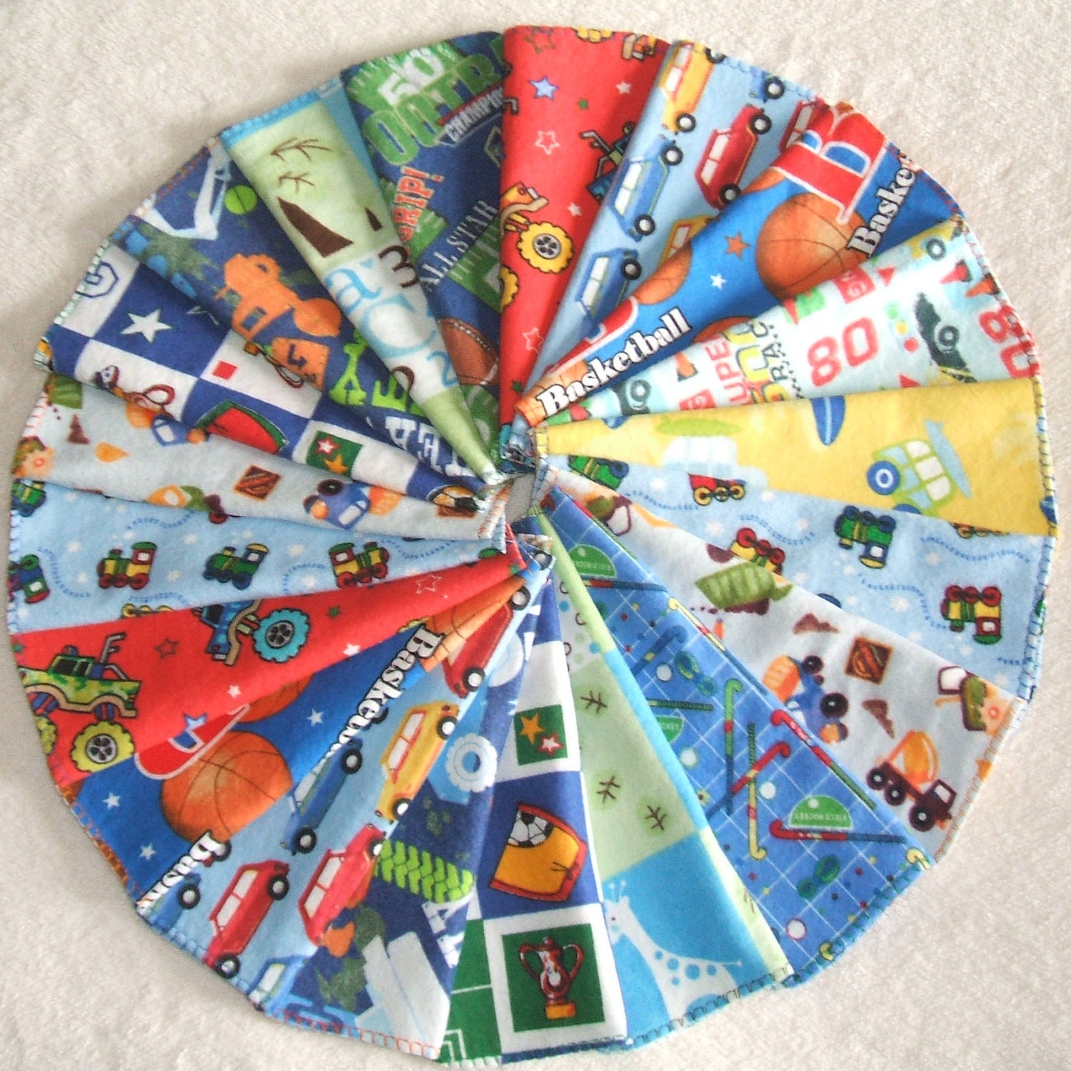 BLACK FRIDAY SALE Baby Wipes Set of 20 2-layer Basic Cloth diaper wipes Assorted Boy Prints