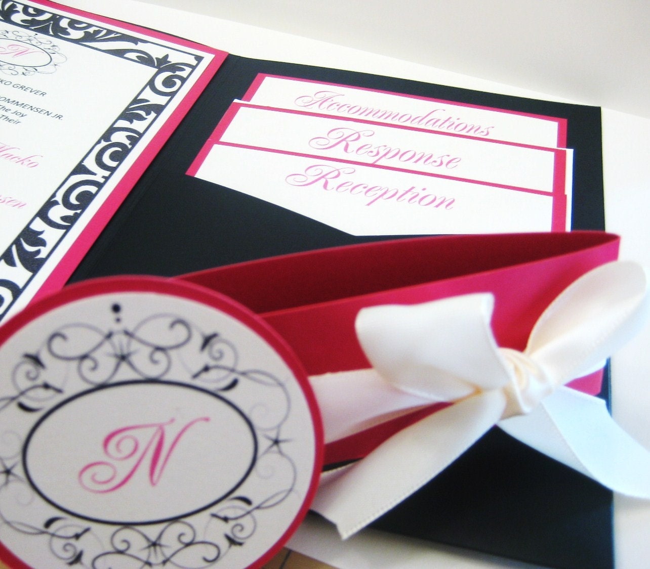 Damask Wedding Invitation