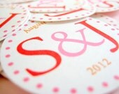 Custom Wedding Favor Label/Stickers---Set of 20