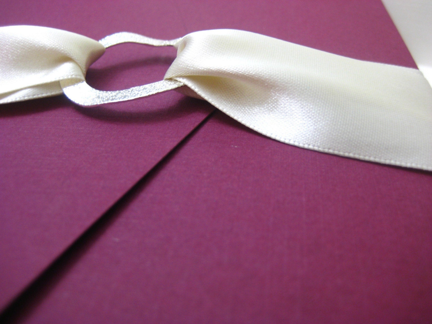 Burgundy Buckle Pocket Invitation Suite
