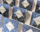 Set of 12 Handmade Midnight Blue Stamped Thank You Notes Mini Notecards Perfect For Etsy Sellers