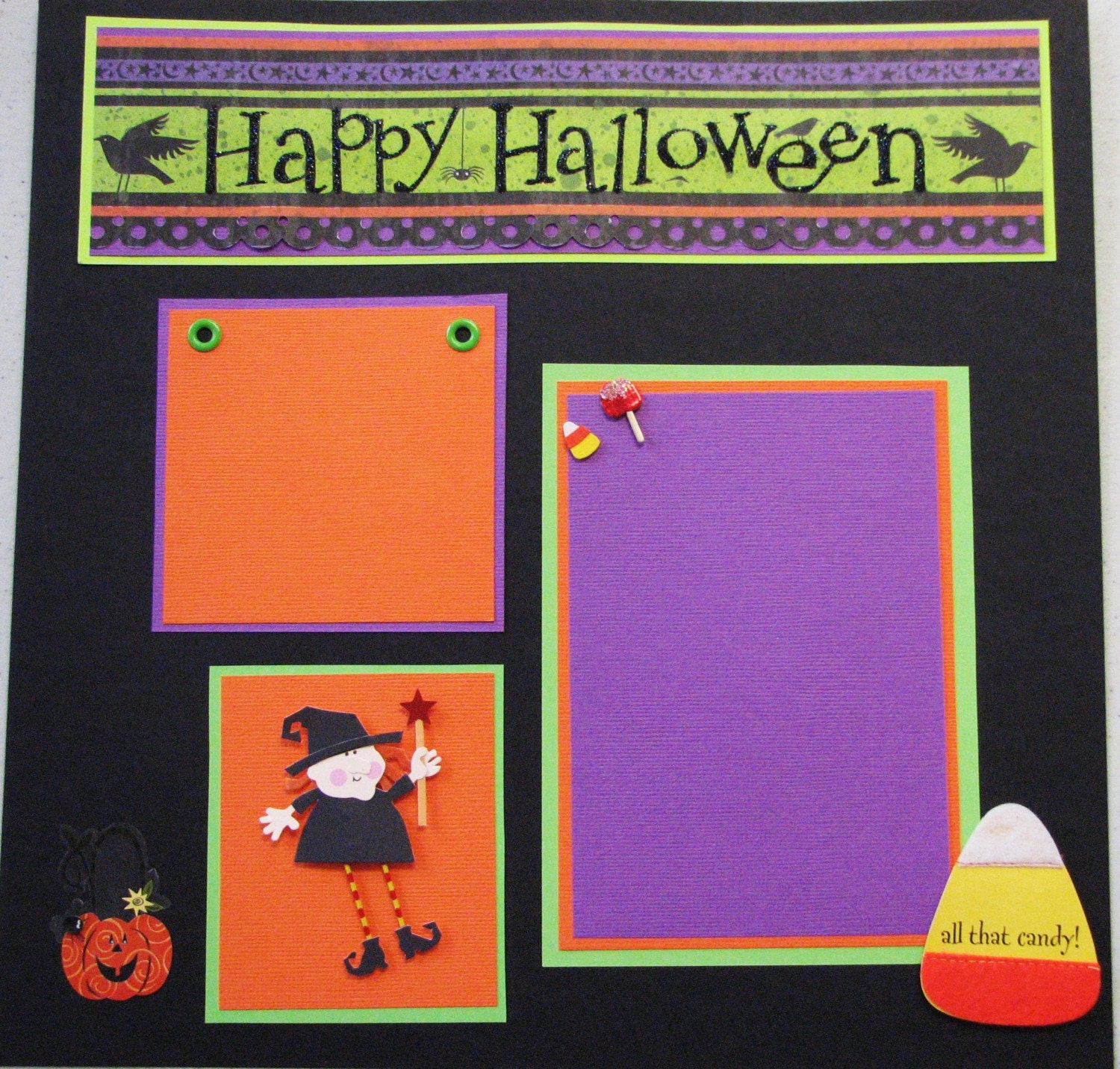 Scrapbook Layouts Halloween by scrapaddict on Etsy