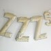Vintage Metal Letters ZZZS Antique Architectural Industrial