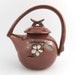 Teapot - 32 oz. - Cherry Blossom  - Brick Red / Handmade Wheel thrown pottery