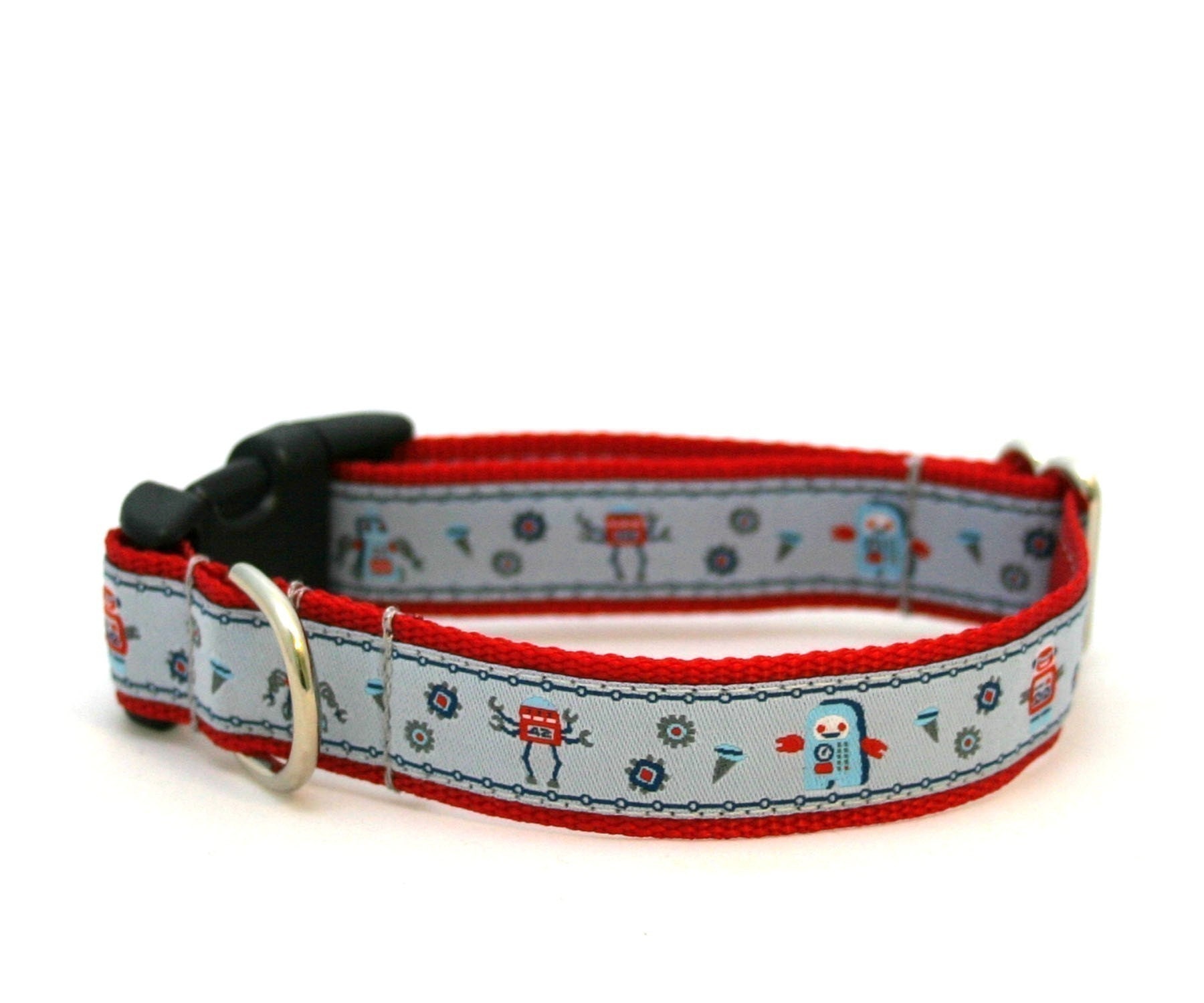 3/4" dog collar Domo Arigato buckle or martingale dog collar