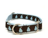 1" dog collar Bleu Anjou buckle or martingale collar
