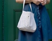 The Minimalist, Linen Purse, in Gray