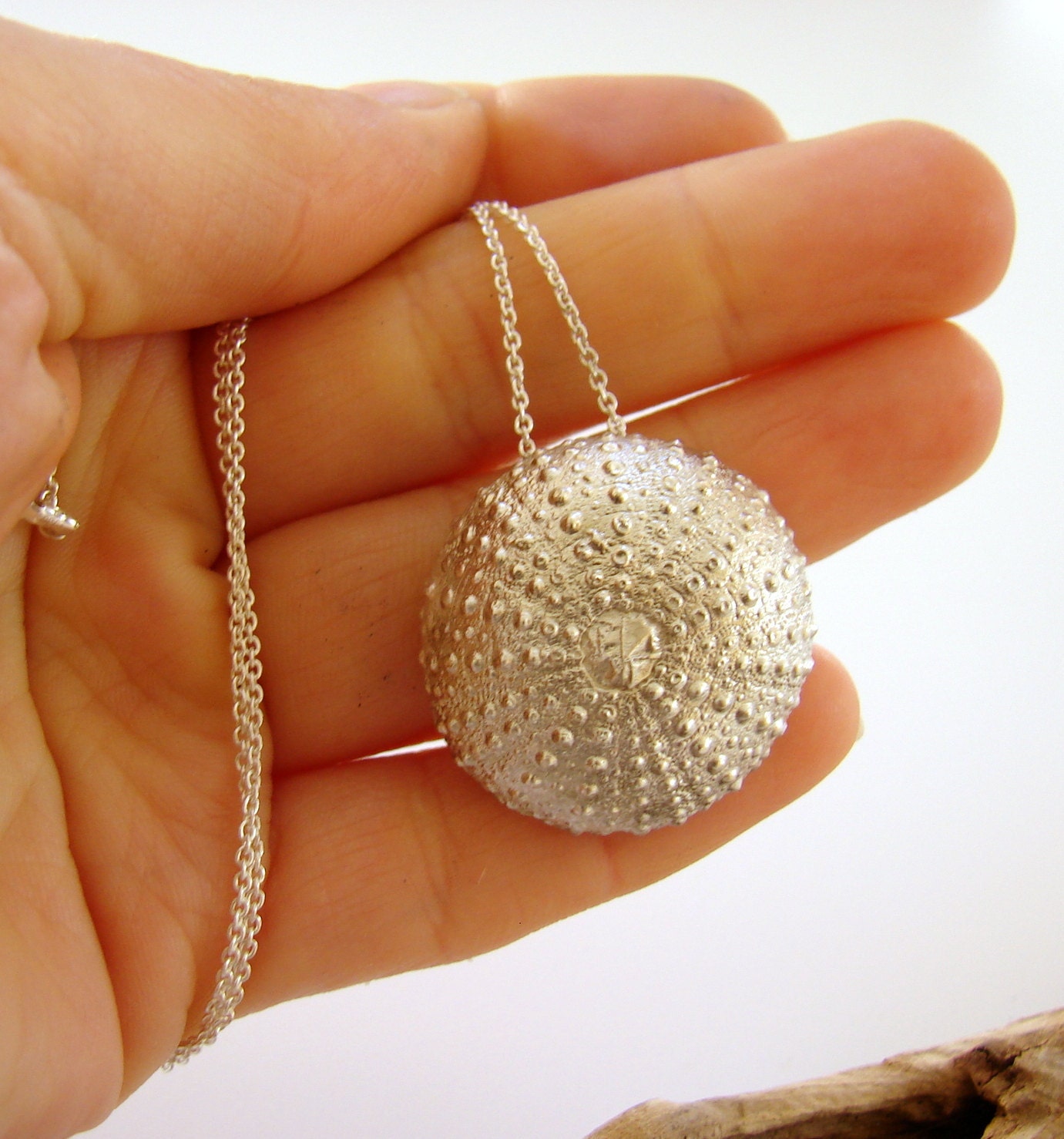 Sea Urchin Necklace Fit for a Mermaid Sterling Silver