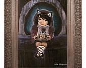 Girl holding a bird nest 8x10 inch print