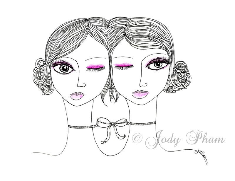 SIAMESE TWINS Art Print