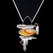 Montana Agate, Onyx and Red Garnet Gemstone Pendant
