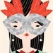 masquerade print 5x7