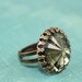 Noire black diamond jewel cocktail ring ornate brass Victorian