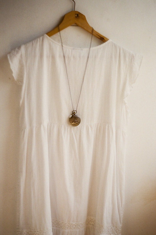 Antique bronze pocket watch necklace featuring a running deer - Discover secret places