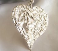 Large Fluidity Heart Pendant - Unique Handmade Jewelry