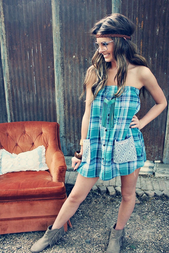 Custom Made For You. Poor Pitiful Pearl Flannel Tube Dress/ Skirt
