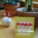 Decorative Pins - 4 decorative glass lampwork straight pins - red mushrooms