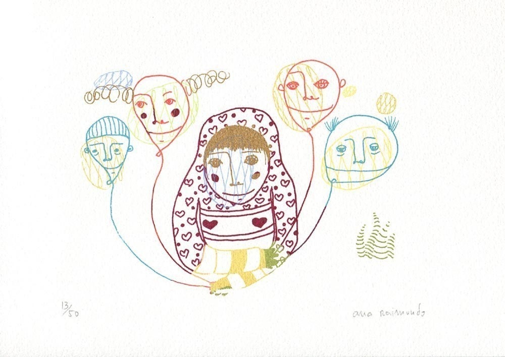 A Vendedora De Baloes -  gocco screen print