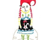 Ms Chicken Loves Its Kitchen gocco print