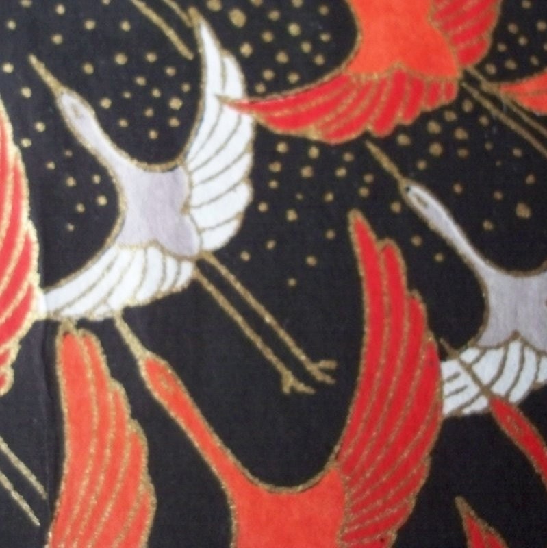 Handmade Artist Notebook - Dancing Cranes