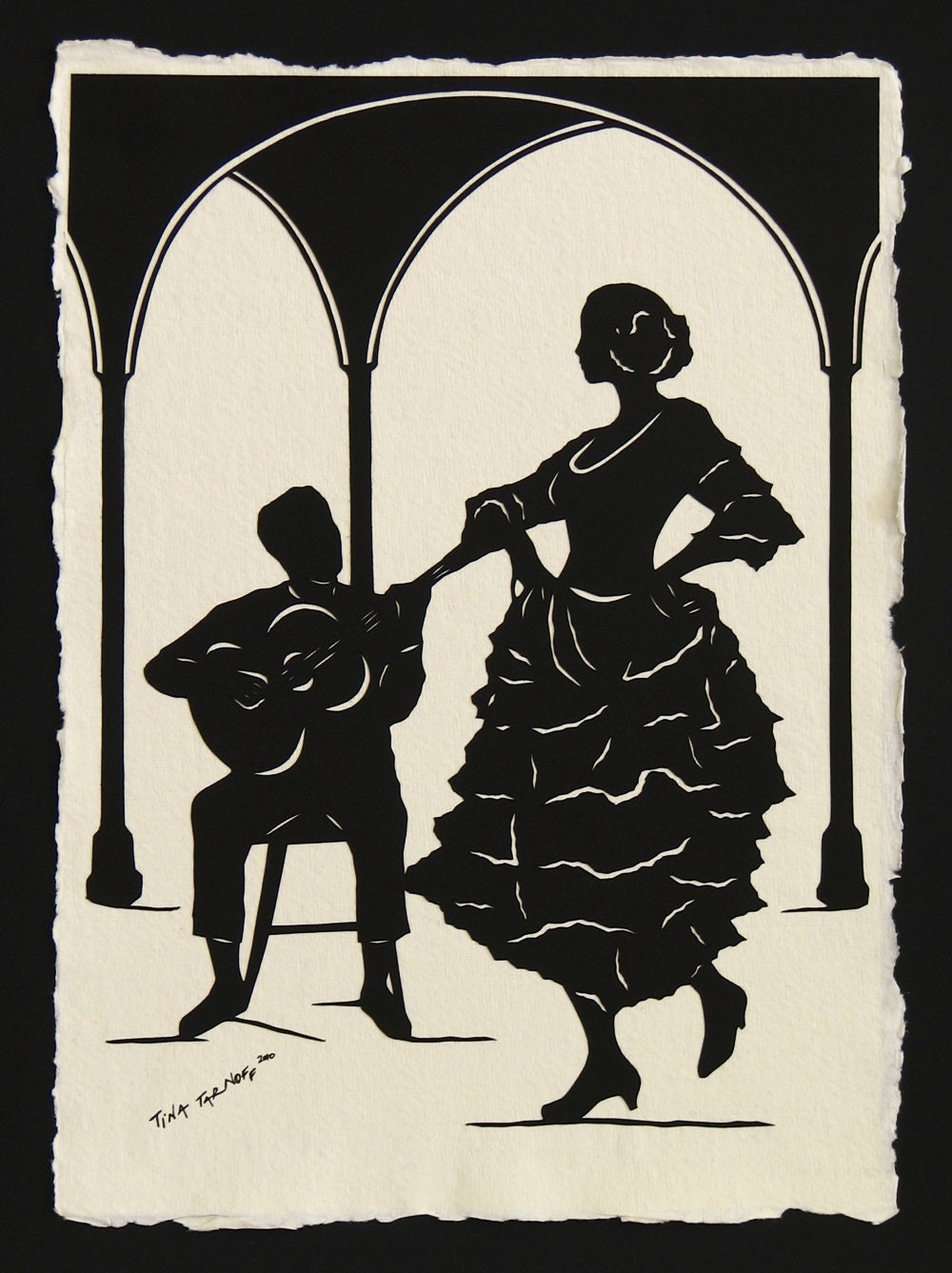 A Night In Seville - Hand-Cut Silhouette Papercut