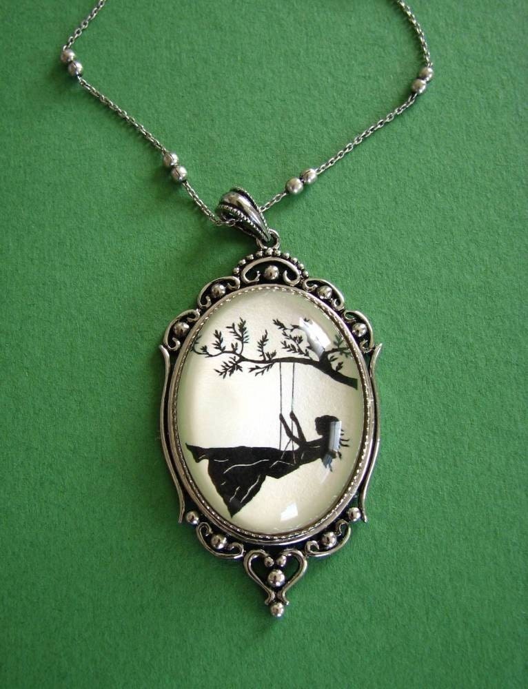 SALE 20% OFF // Coupon code: MEMORIALDAYSALE - Girl on a Swing Necklace, pendant on chain