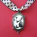 Peter Pan Choker Necklace, pendant on ribbon
