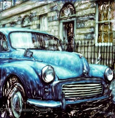 Vintage Car  Polaroid Painting - They Used to Be This Way  - 8x8 inch image