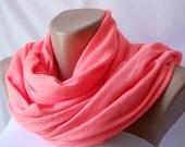 Cotton Scarf, Neon Pink Scarf, Winter Accessories, Soft Scarf