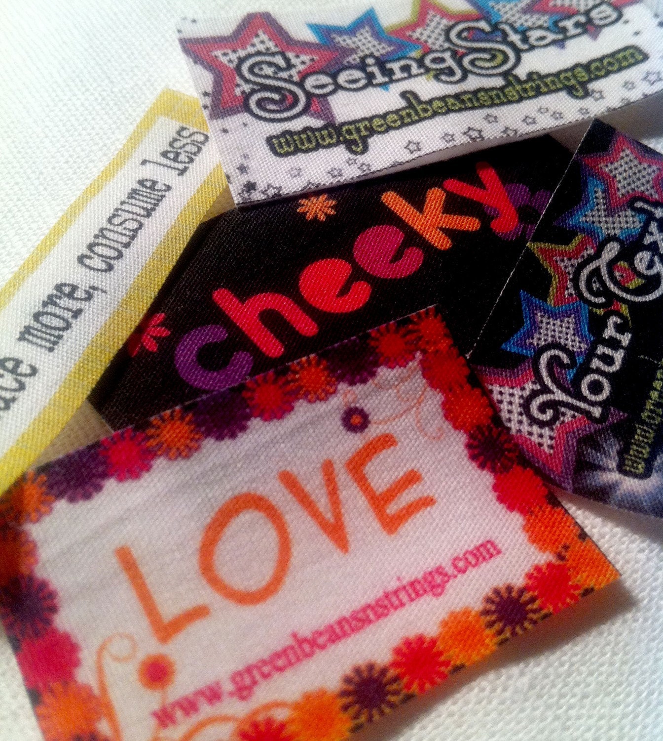 Iron On Personalized Custom Cotton Fabric by greenbeansnstrings