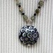 Lampwork Necklace, Sterling Silver, Semiprecious Stones, SRA